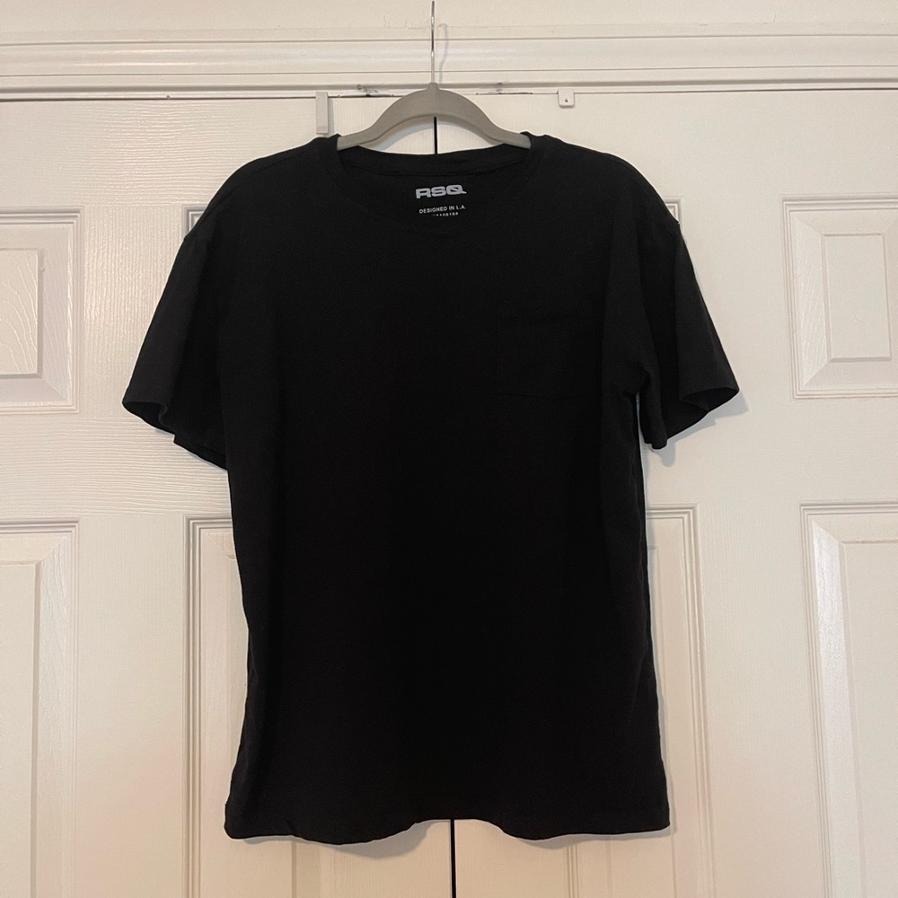 rsq black pocket tee